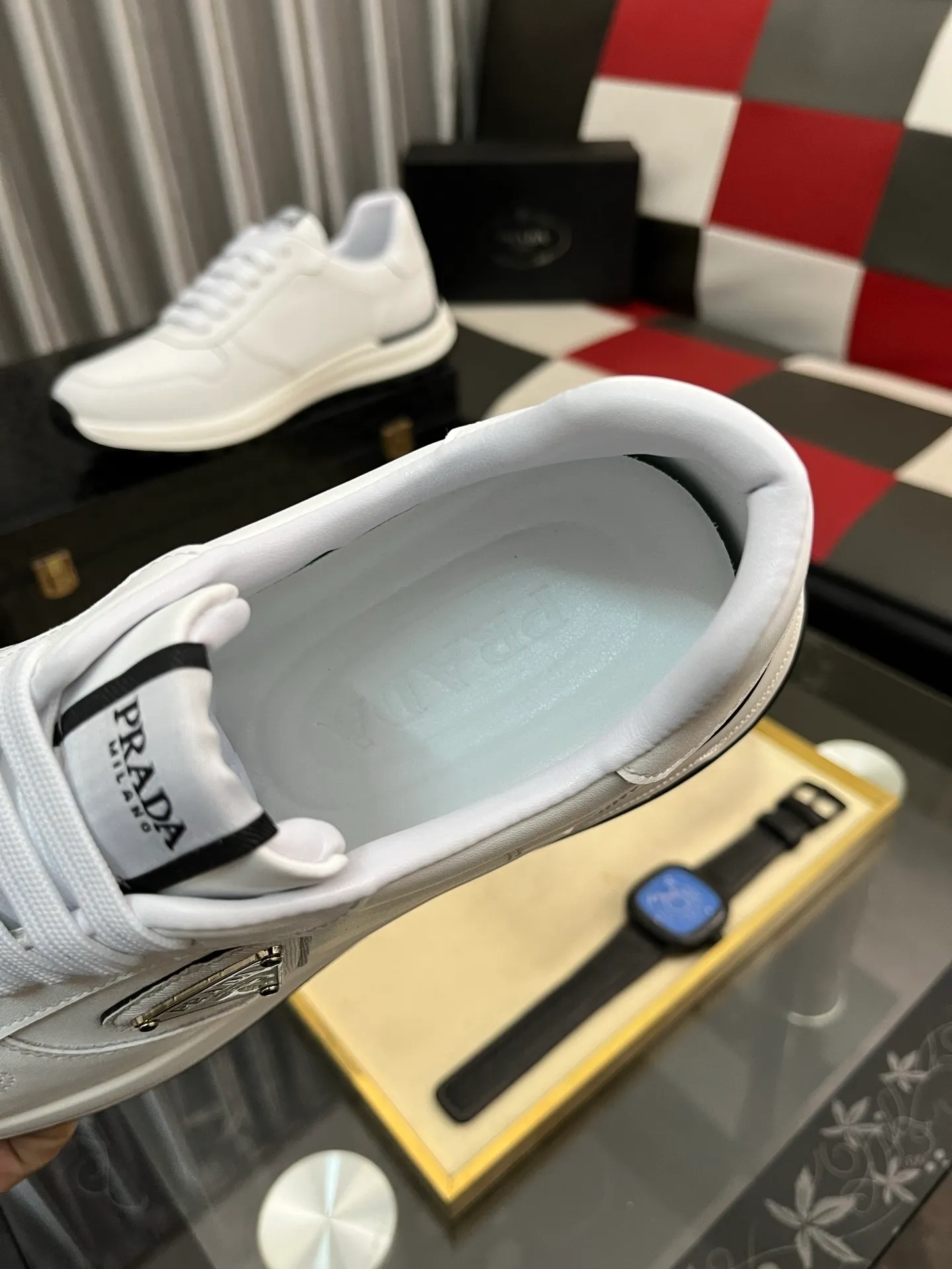 Men's shoes 💰420⌚️⌚️【PRADA】Prada casual shoes, originally developed 1:1, made of high-mercerized cowhide with imported cowhide, silk sheepskin lining, rubber outsole, comfortable and soft on the foot, size: 38-442️⃣Colors available